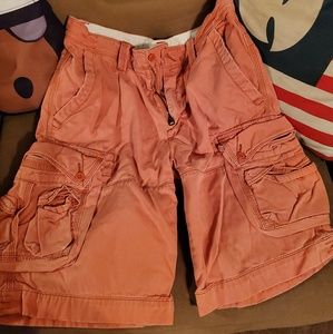 Rugby Orange Cargo Shorts